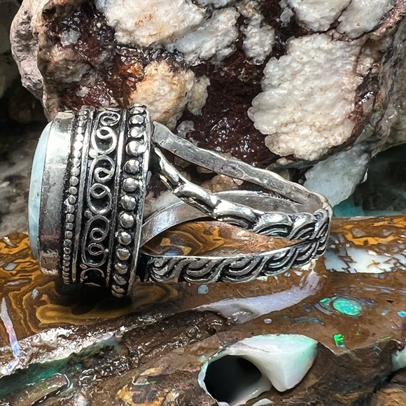 Larimar size 7.5 ring - Picture 3 of 4